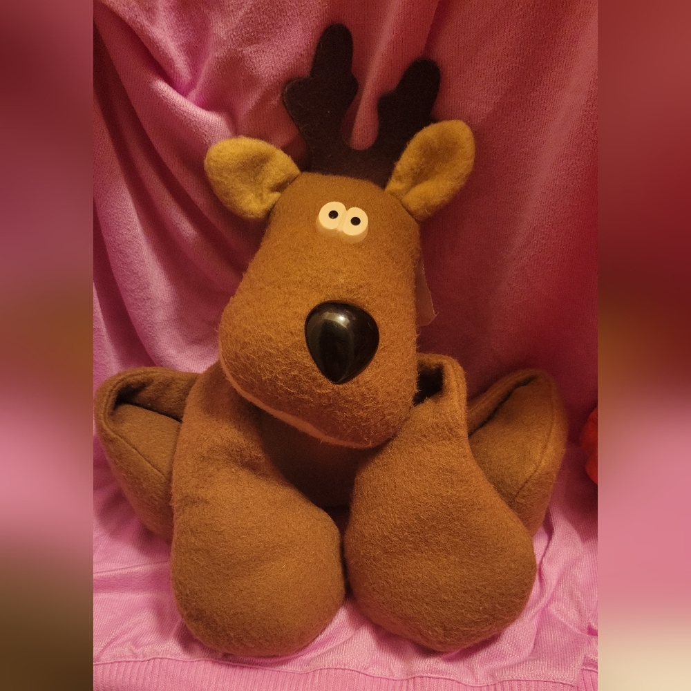 Vintage Large Reindeer Rodney Randy plush Hallmark Collectible Christmas plush
